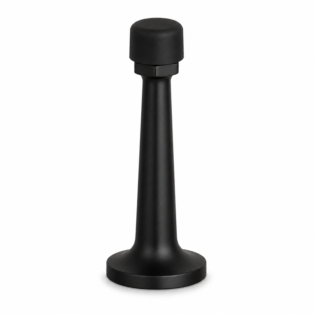 3″ Wall-Mount Door Stop – Solid Brass, Residential Grade, Flat Black (US19).