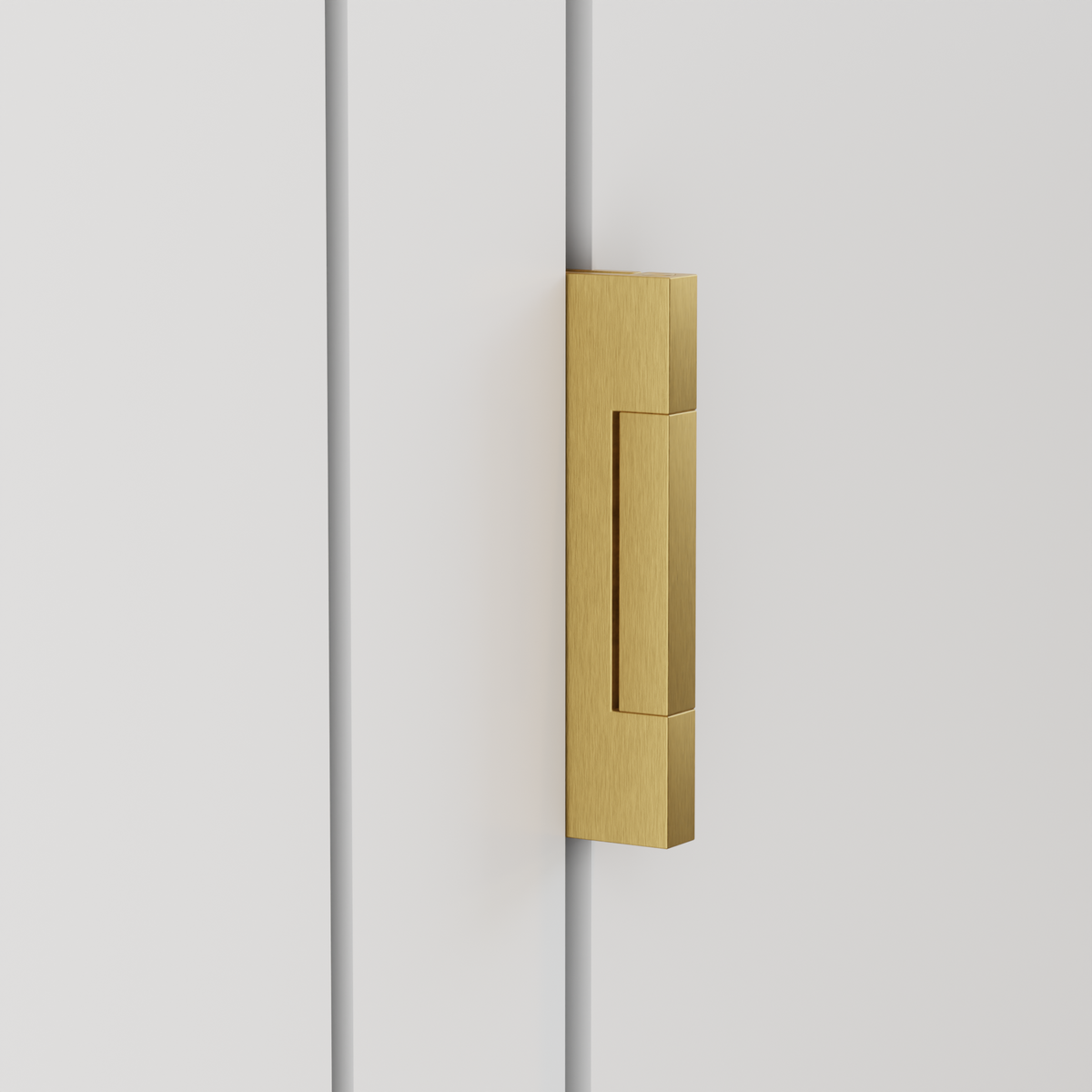 4x4 Inch Solid Brass Square Barrel Door Hinge - Satin Brass.