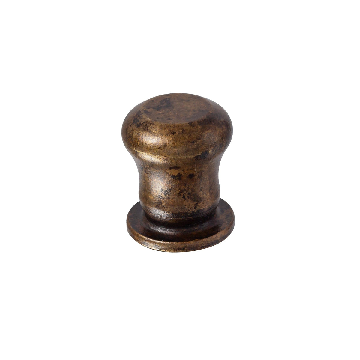 Worn Brass "Trento" Transitional Cabinet Knob and Drawer Pull.