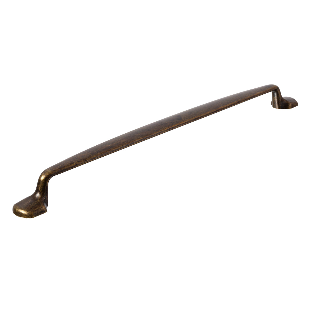 Worn Brass "Trento" Transitional Cabinet Knob and Drawer Pull.