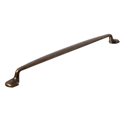 Worn Brass "Trento" Transitional Cabinet Knob and Drawer Pull.