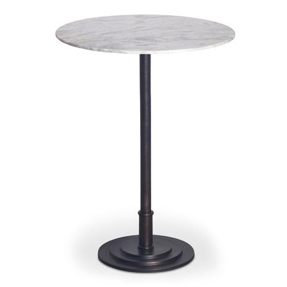 Tori Outdoor Bar Table White Marble view 2