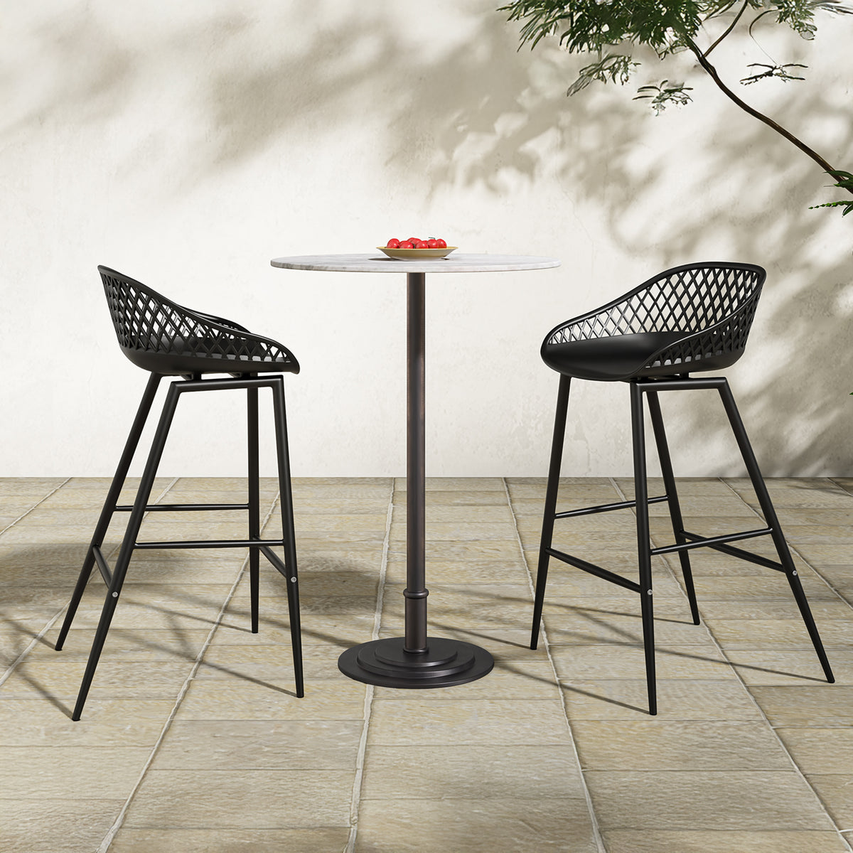 Tori Outdoor Counter Table White Marble lifestyle image