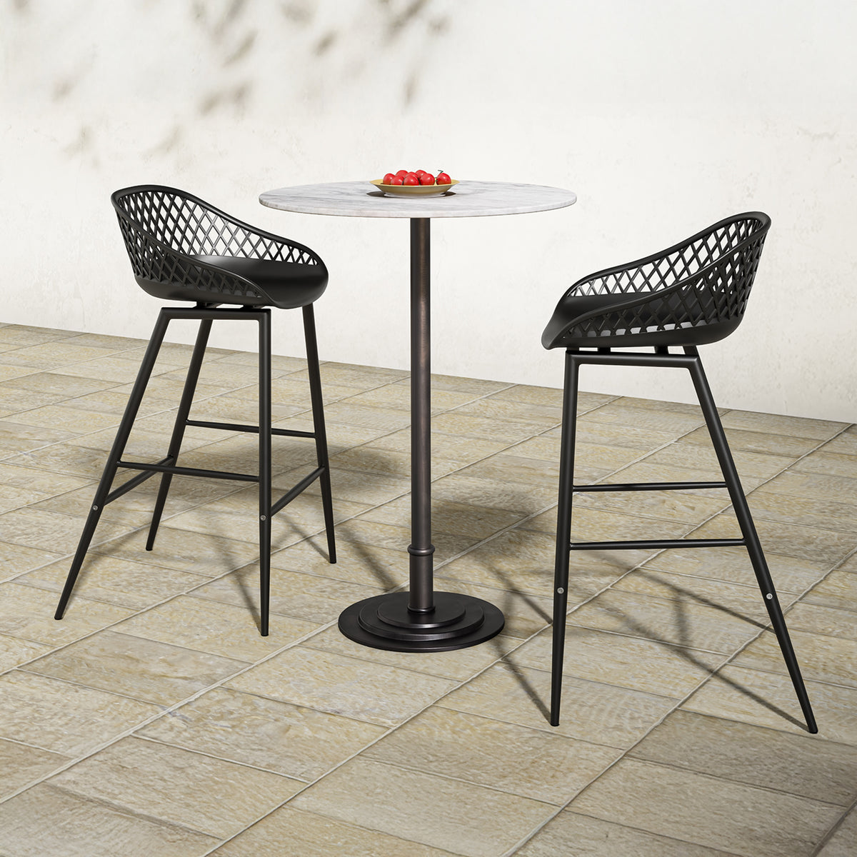 Tori Outdoor Counter Table White Marble view 6