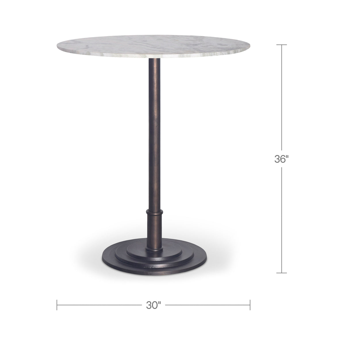 Tori Outdoor Counter Table White Marble dimensions