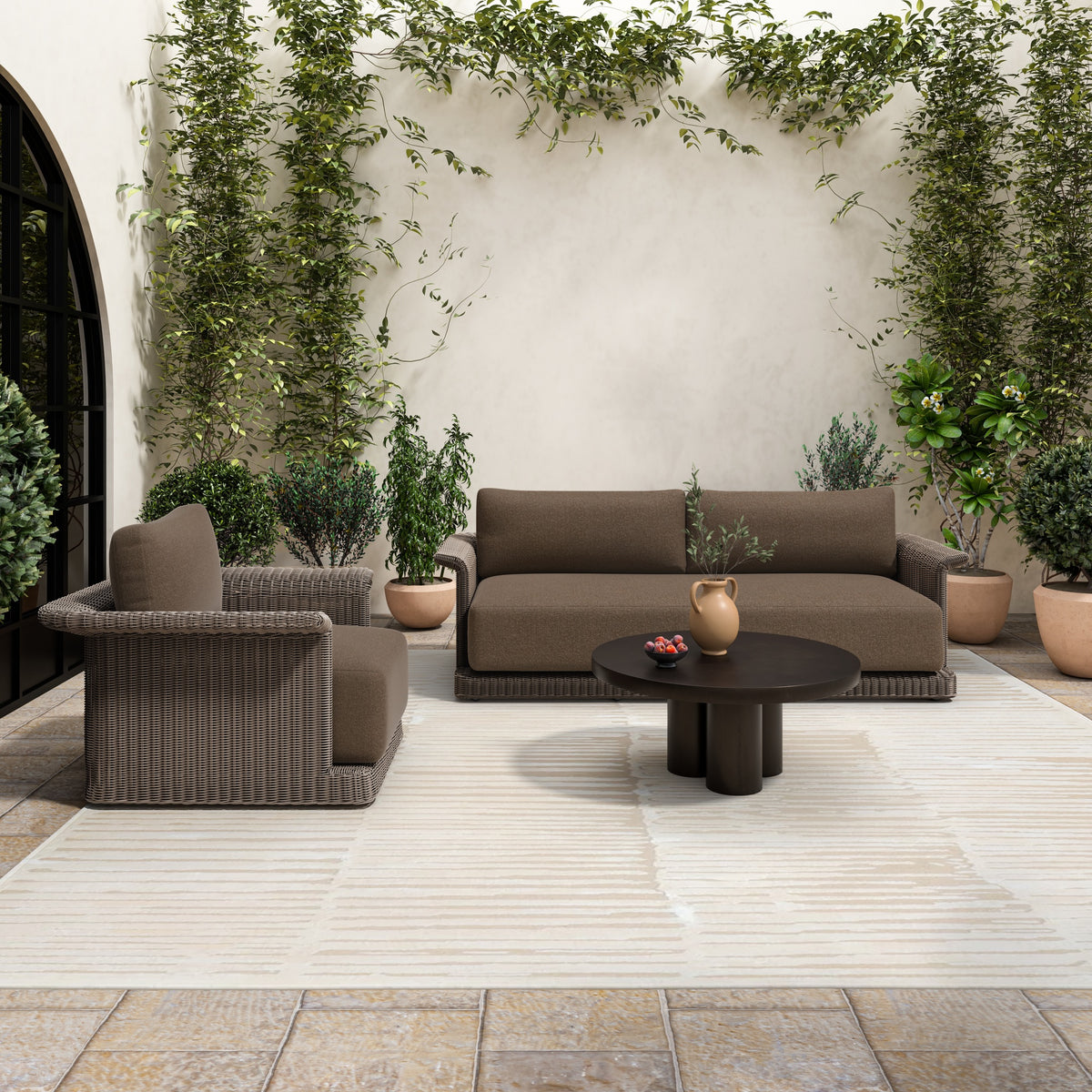 Logan Outdoor Coffee Table Black view 11