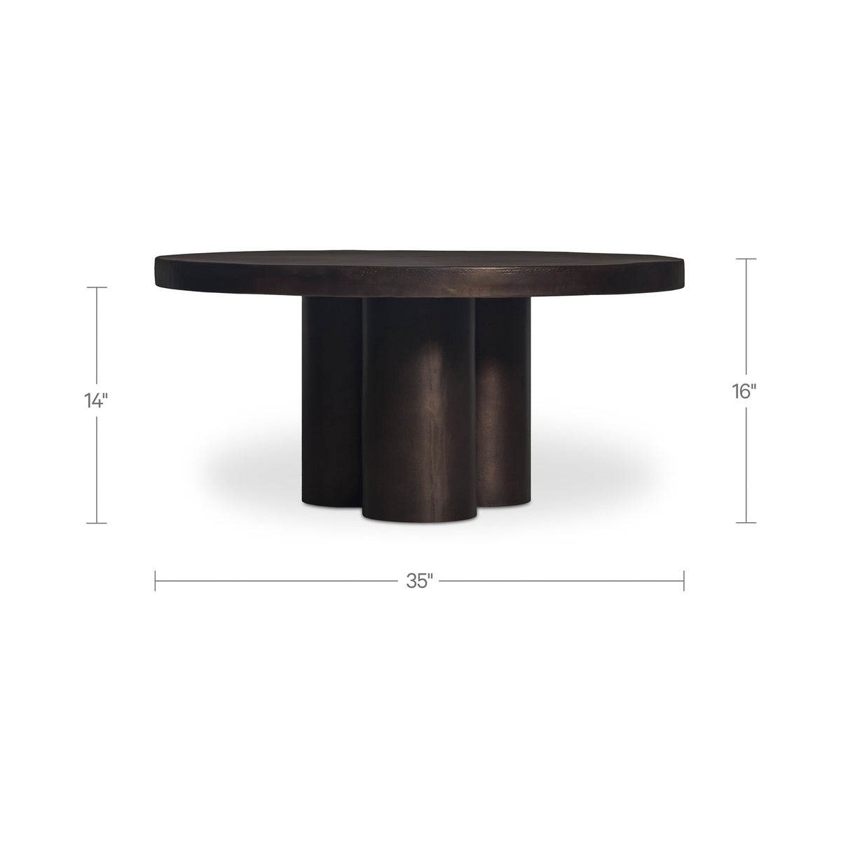 Logan Outdoor Coffee Table Black dimensions