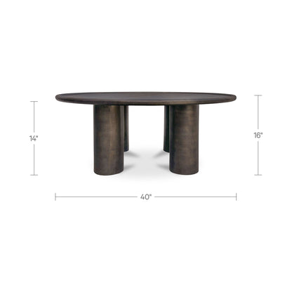 Deacon Outdoor Coffee Table Deep Bronze dimensions