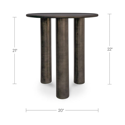 Deacon Outdoor Side Table Deep Bronze dimensions