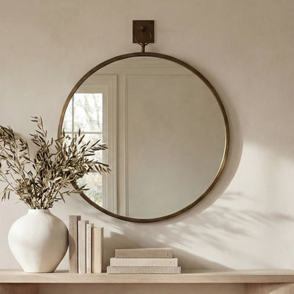Cameo Mirror Aged Brass lifestyle view