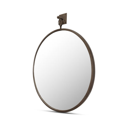 Cameo Mirror Aged Brass detail view 3