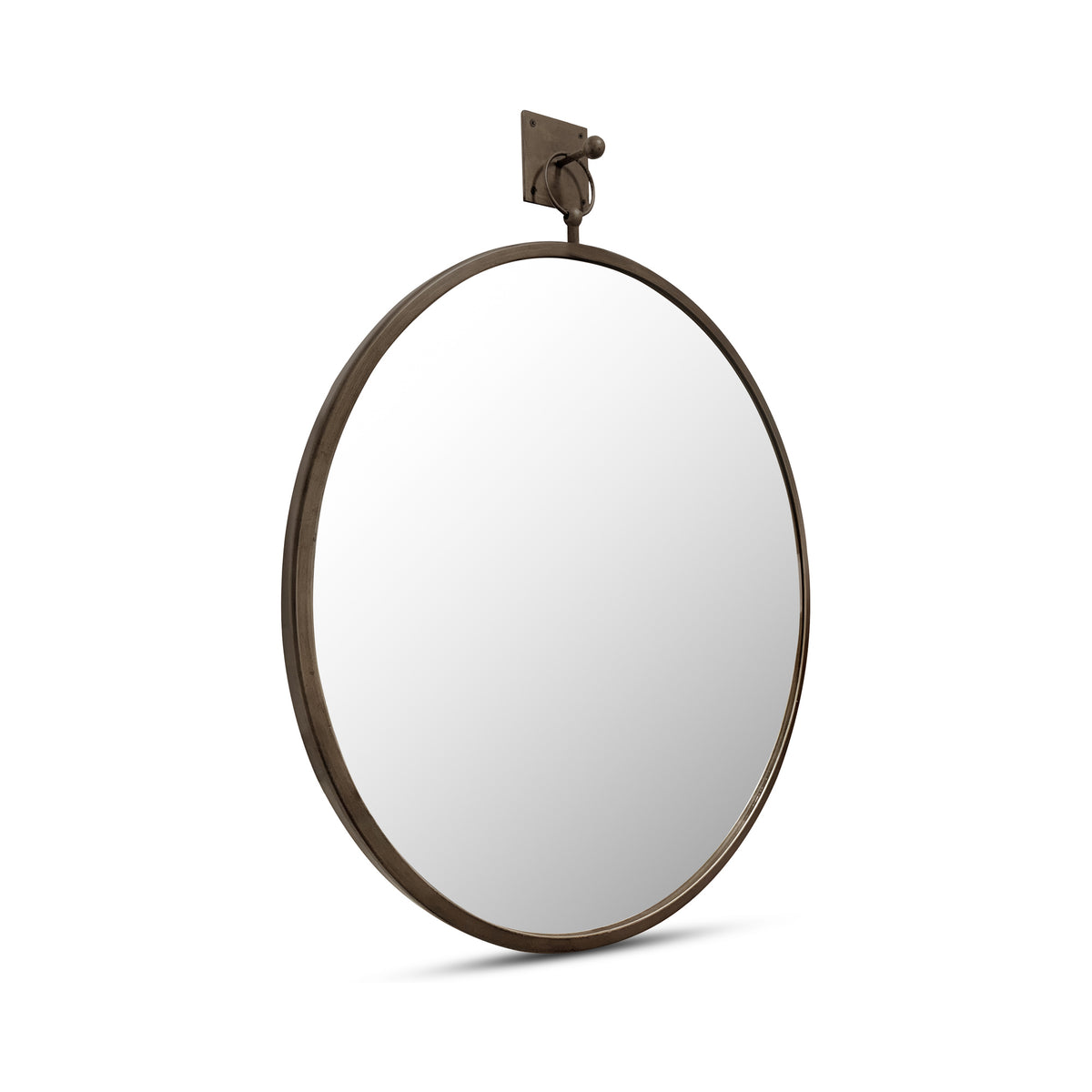Cameo Mirror Aged Brass detail view 2