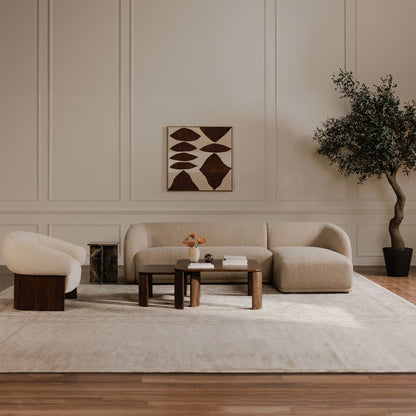 Faye Left Sectional Beige Boucle view 8