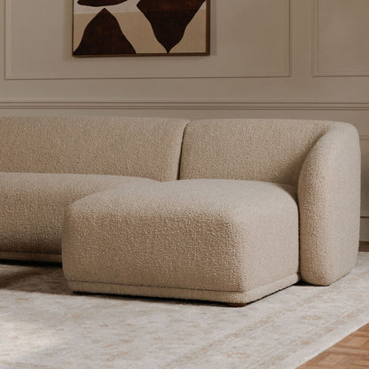 Faye Left Sectional Beige Boucle lifestyle image