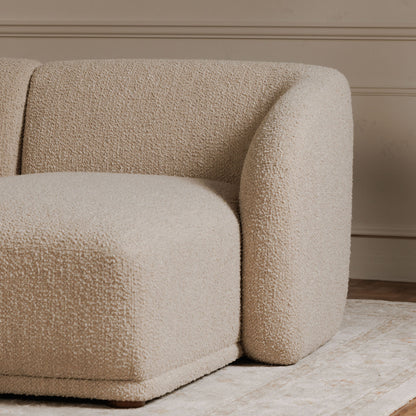 Faye Left Sectional Beige Boucle view 7