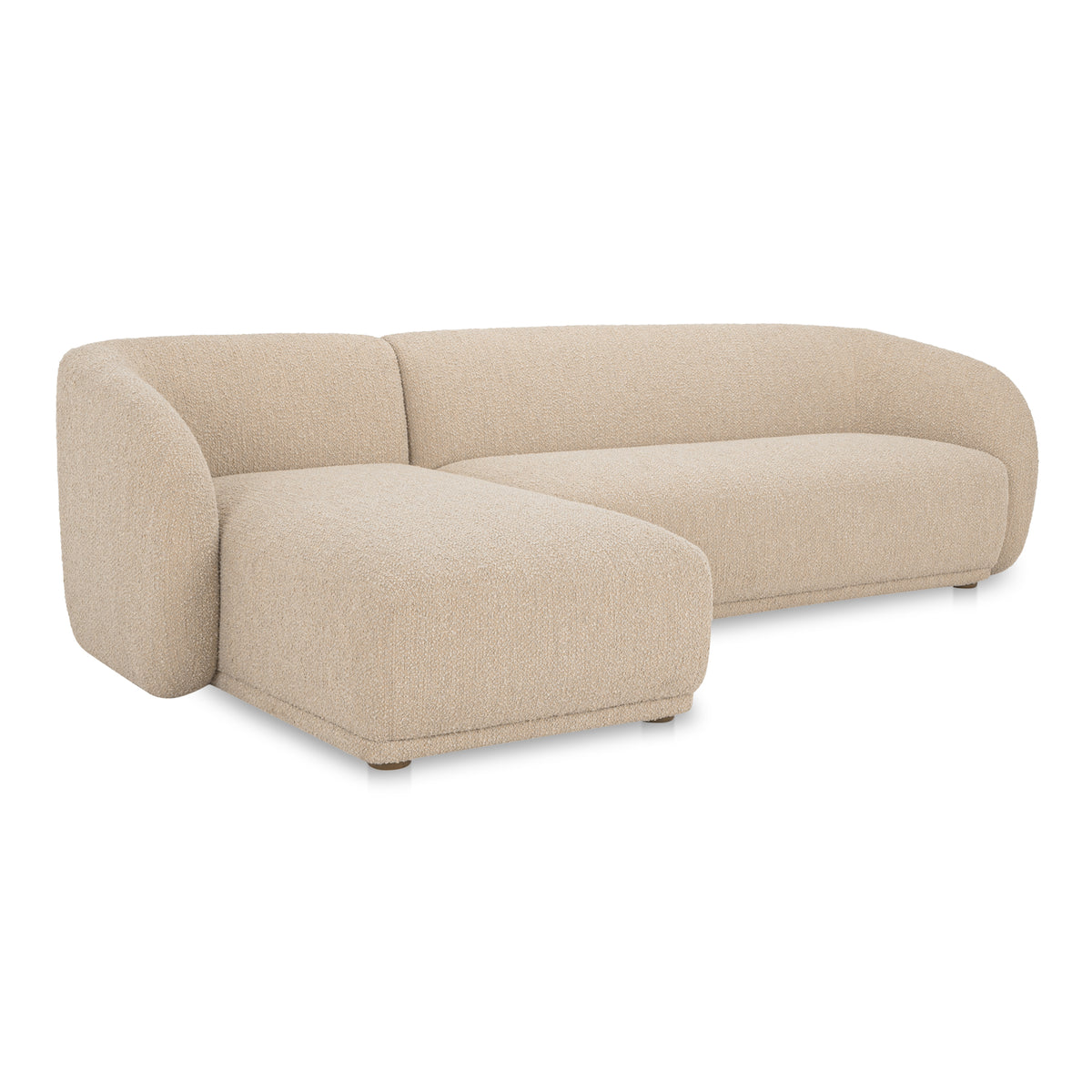 Faye Left Sectional Beige Boucle view 3