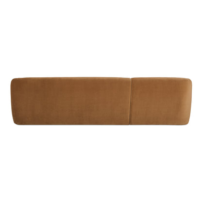 Faye Left Sectional Tan Faux Mohair view 5