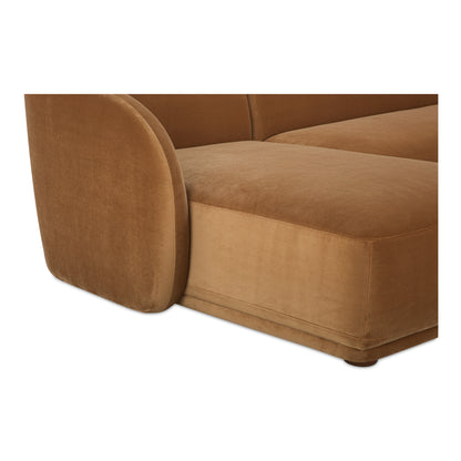 Faye Left Sectional Tan Faux Mohair view 6