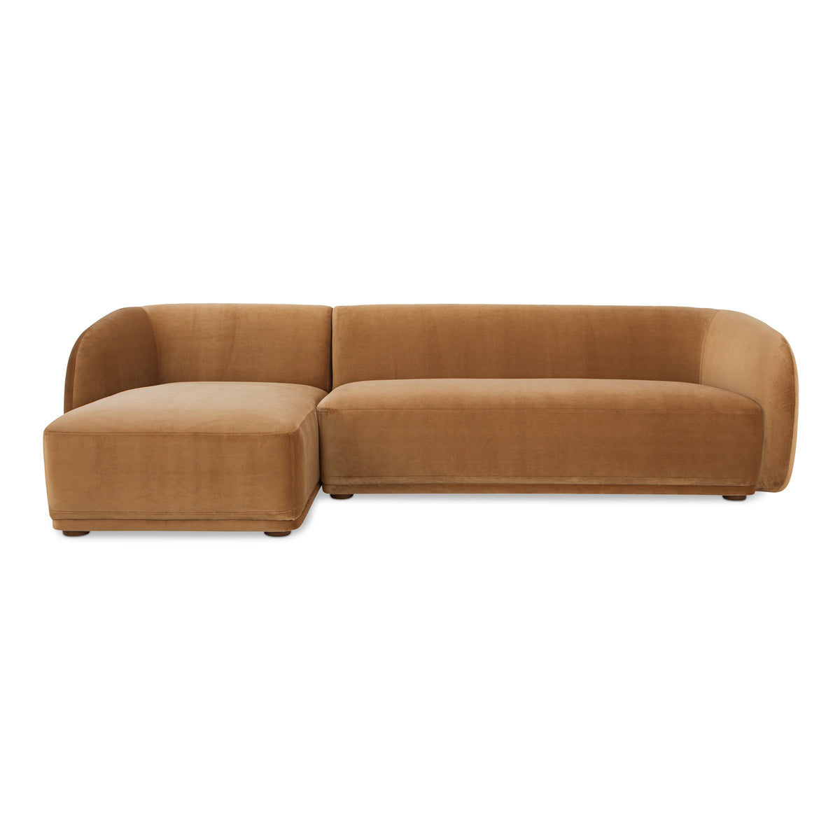 Faye Left Sectional Tan Faux Mohair product image