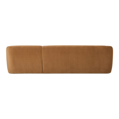 Faye Right Sectional Tan Faux Mohair view 4