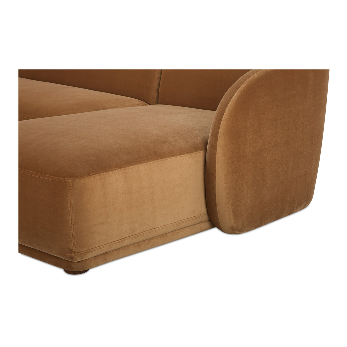 Faye Right Sectional Tan Faux Mohair view 6