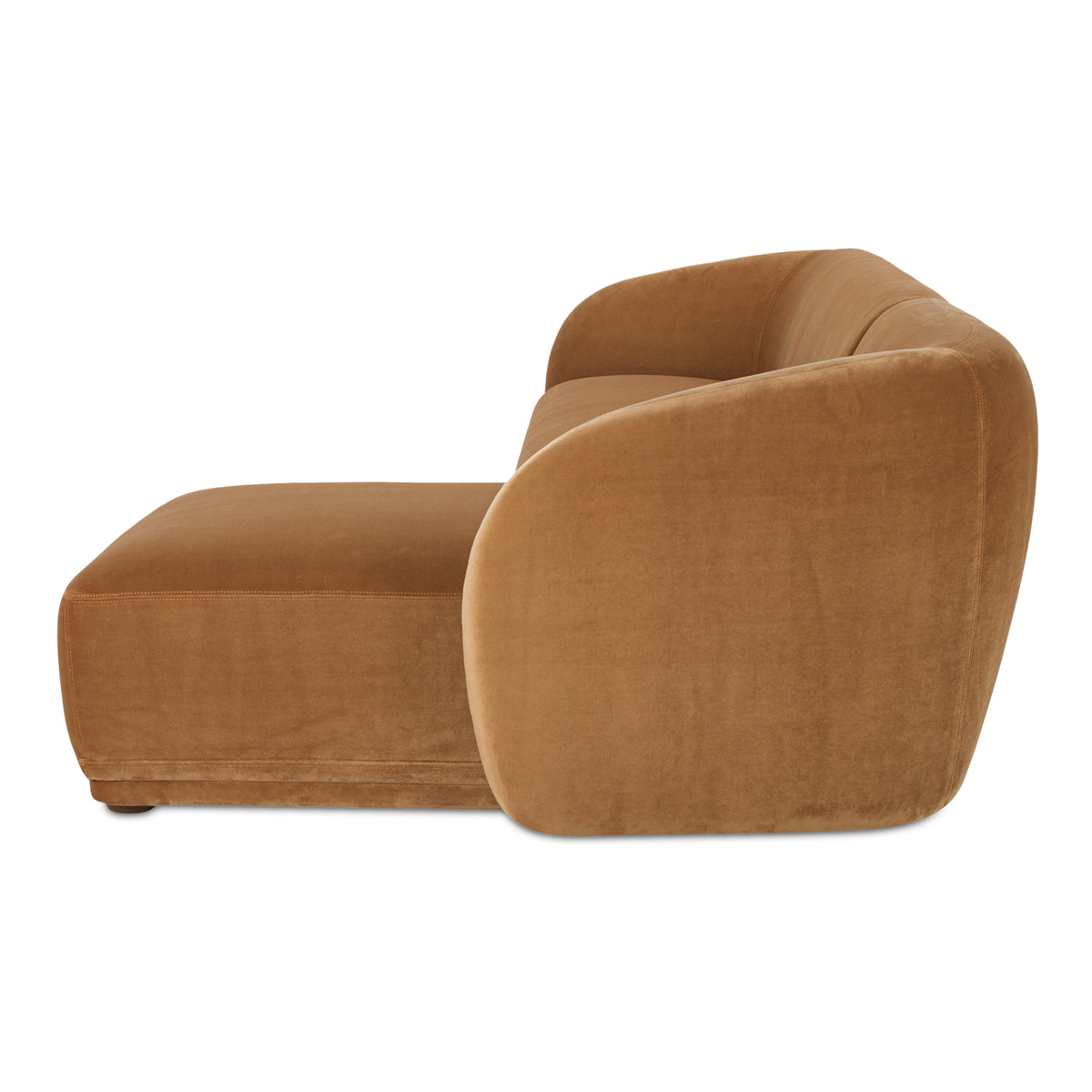 Faye Right Sectional Tan Faux Mohair view 3