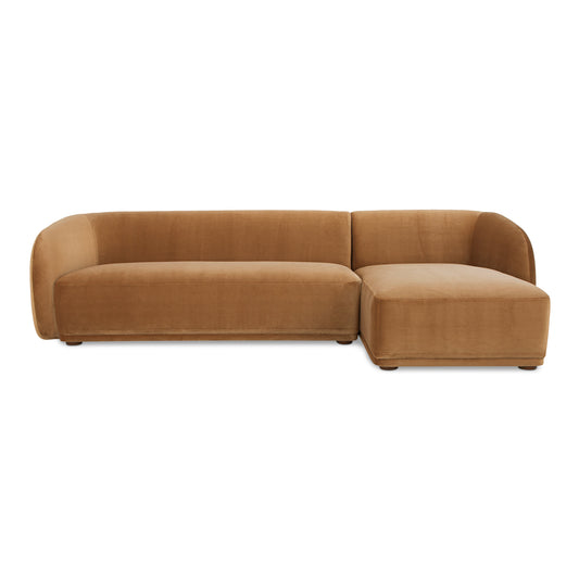 Faye Right Sectional Tan Faux Mohair product image
