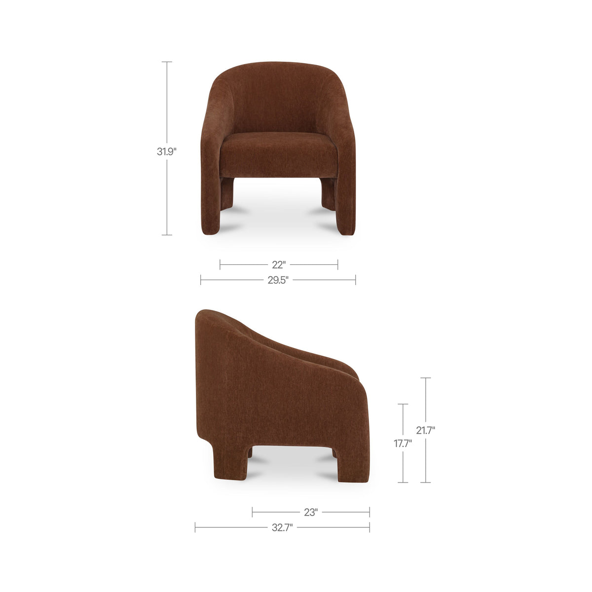 Tuva Accent Chair Toffee - lifestyle view 1