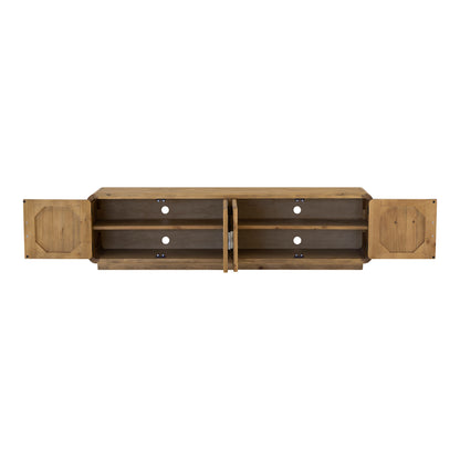 Monterey Media Cabinet Rustic Blonde view 3