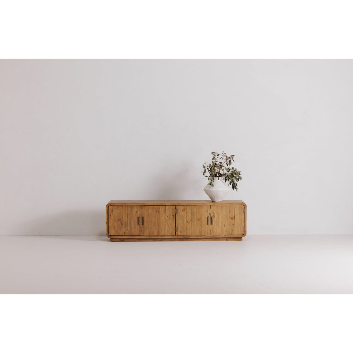 Monterey Media Cabinet Rustic Blonde lifestyle image