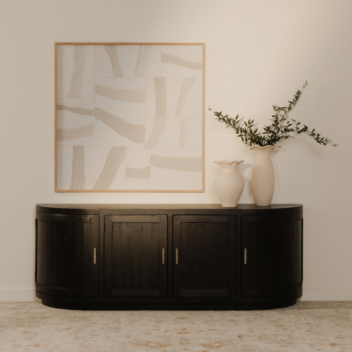 Nicola Media Cabinet Black lifestyle image