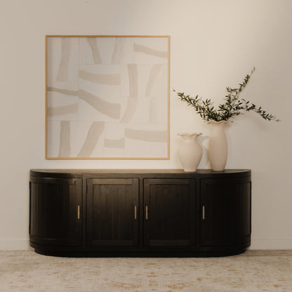 Nicola Media Cabinet Black lifestyle image