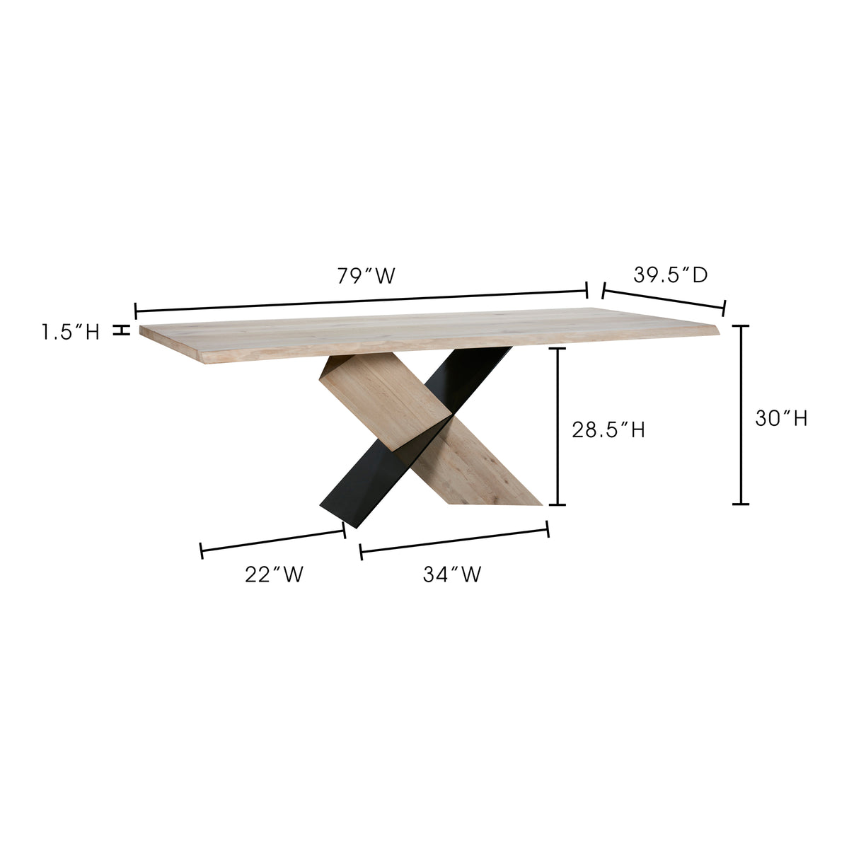 Instinct Dining Table Natural view 5