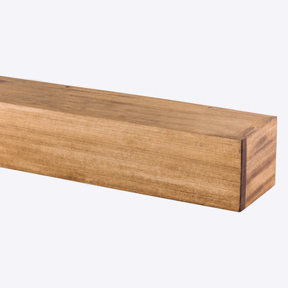 Farmhouse Poplar Wood Floating Fireplace Mantel.