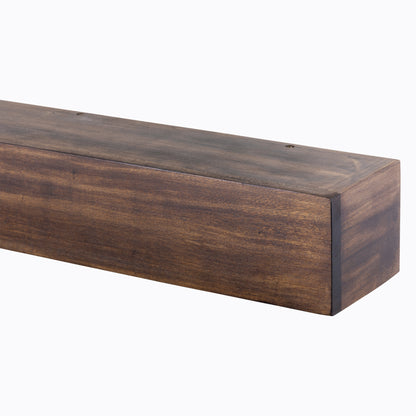 Farmhouse Poplar Wood Floating Fireplace Mantel.