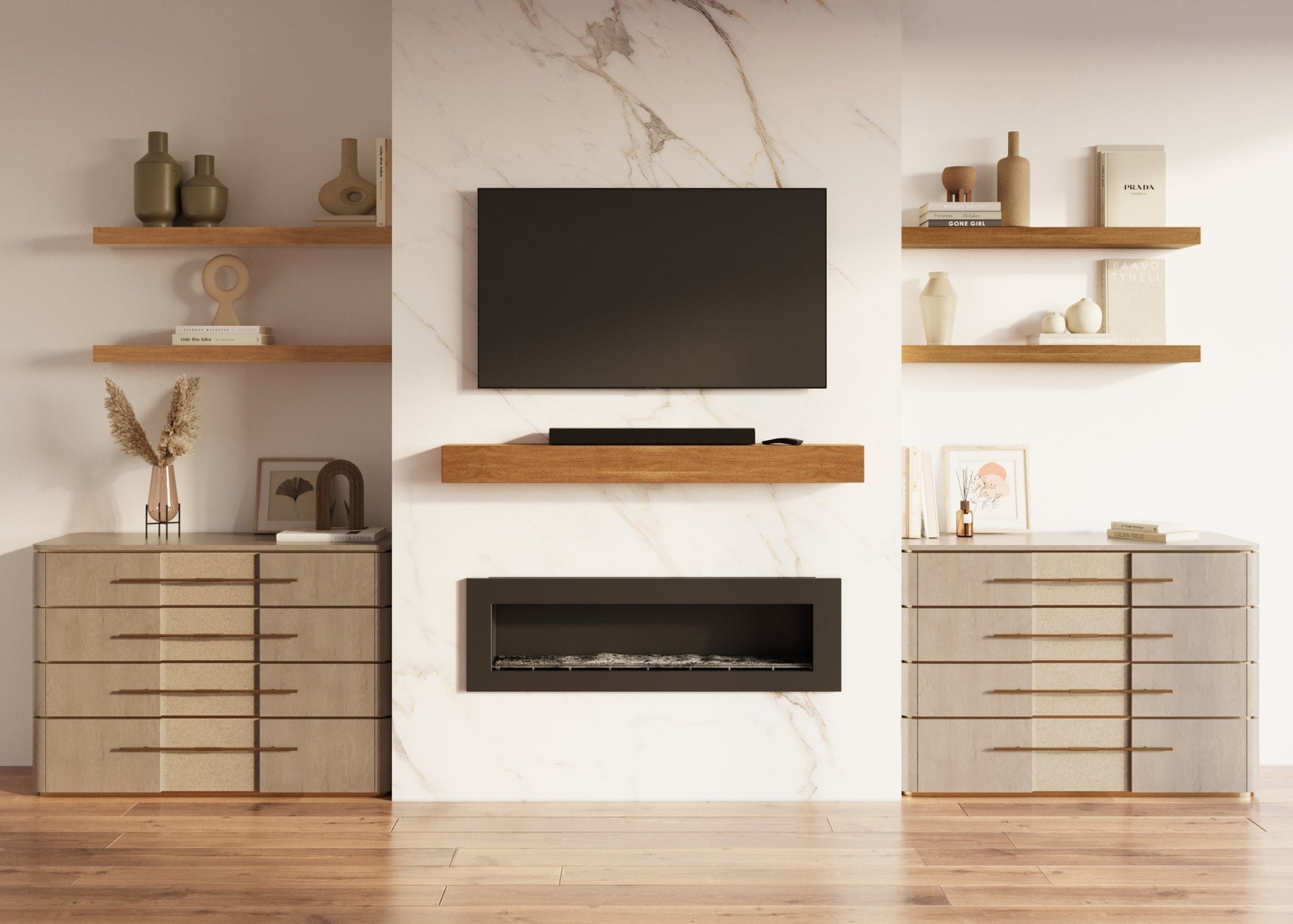 Farmhouse Floating Shelves – Aged Oak (2-Pack).