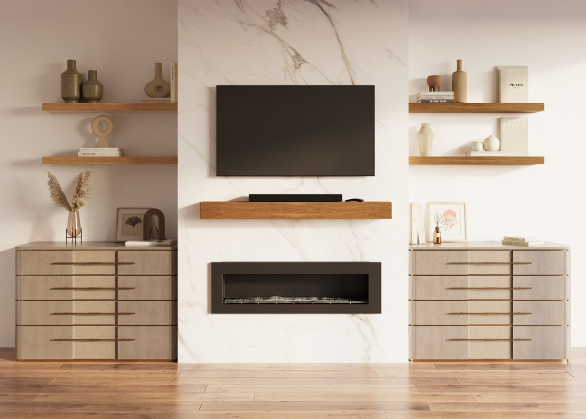 Farmhouse Floating Shelves – Aged Oak (2-Pack).