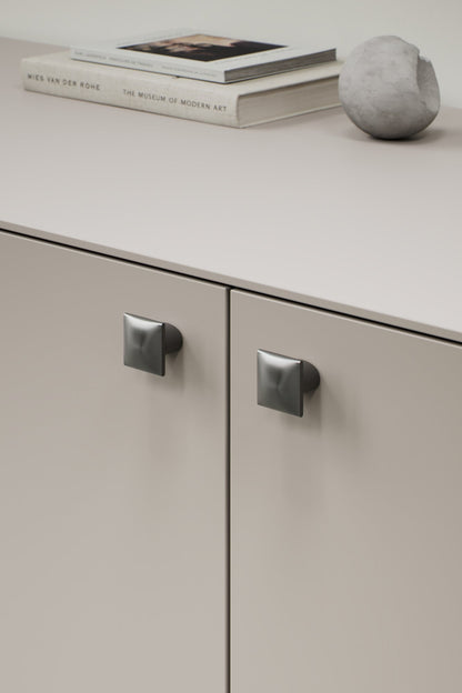 Gun Metal "Flow" T-Bar Cabinet Knob and Drawer Pull.
