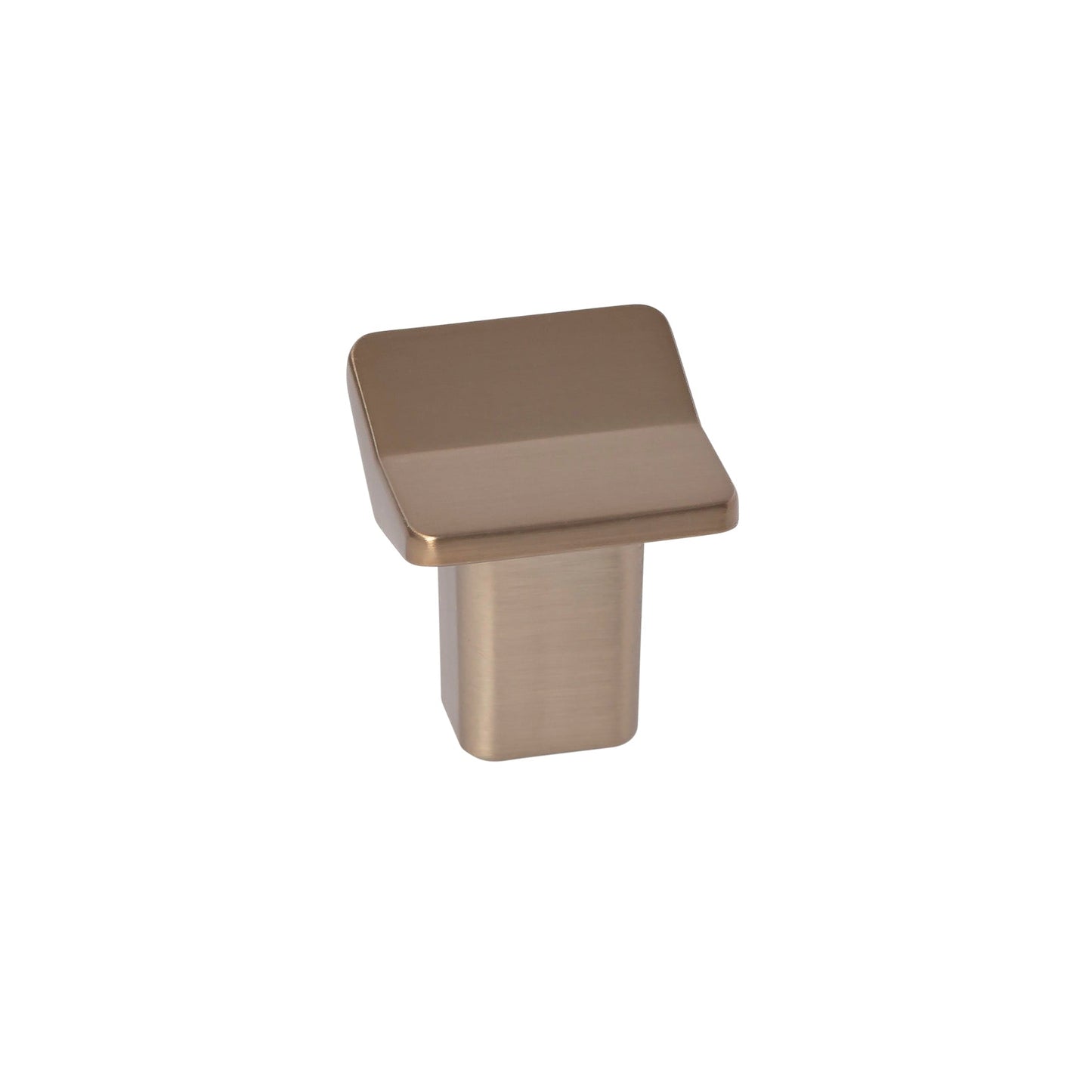 Modern Brushed Bronze "Vis a Vis" Cabinet Knob and Drawer Pulls.