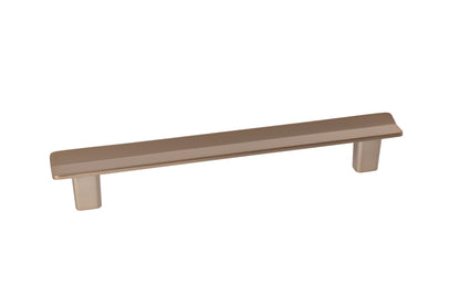 Modern Brushed Bronze "Vis a Vis" Cabinet Knob and Drawer Pulls.