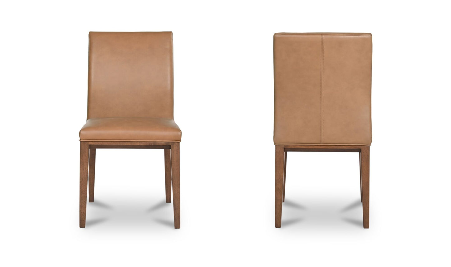 Frankie Dining Chair Tan Leather-Set Of Two