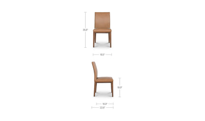 Frankie Dining Chair Tan Leather-Set Of Two