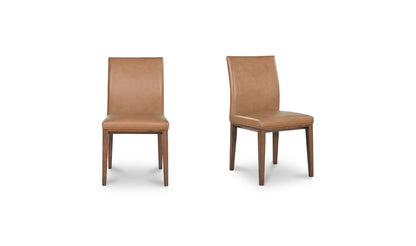 Frankie Dining Chair Tan Leather-Set Of Two