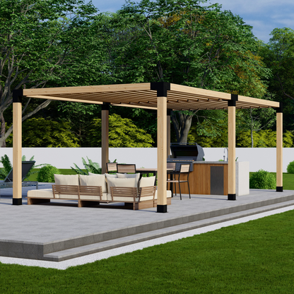 DIY Pergola Bracket Kit for a Freestanding Pergola With Slatted Roof - Any Size Up to 24' x 12'.