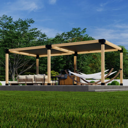 DIY Pergola Kit for a Freestanding Pergola With Canopies - Any Size Up to 24' x 12'.
