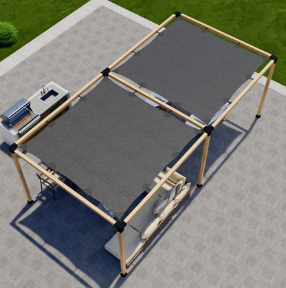 DIY Pergola Kit for a Freestanding Pergola With Canopies - Any Size Up to 24' x 12'.