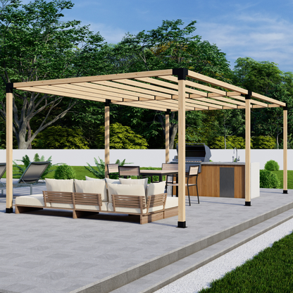 DIY Pergola Bracket Kit for a Freestanding Pergola With Slatted Roof - Any Size Up to 24' x 12'.