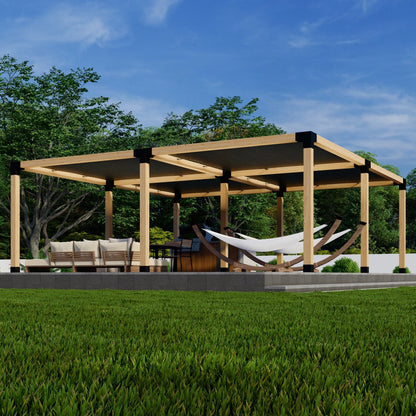 DIY Pergola Kit for a Freestanding Pergola With Canopies - Any Size Up to 24' x 24'.