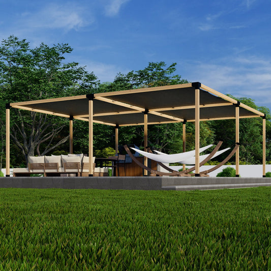 DIY Pergola Kit for a Freestanding Pergola With Canopies - Any Size Up to 24' x 24'.