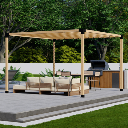 DIY Pergola Bracket Kit for a Freestanding Pergola With Slatted Roof - Any Size Up to 12' x 12'.